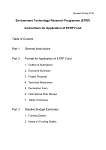 Instructions for ETRP 10 RFP Submission Final