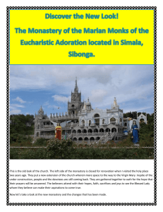 Monastery - Church Bulletins | Church Bulletin