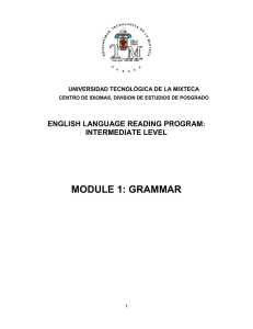 Module 1 (Grammar) - Universidad Tecnológica de la Mixteca