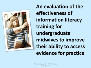 An evaluation of the effectiveness of information literacy