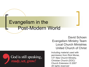 Evangelism in the Post-Modern World