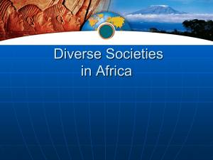 Global Studies Africa Diverse Societies in Africa