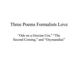 “Ode on a Grecian Urn,” “The Second Coming,”