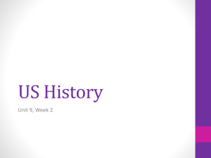 US History Unit 9 Week 2