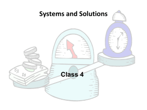 Class 4a - Systems and Solutions