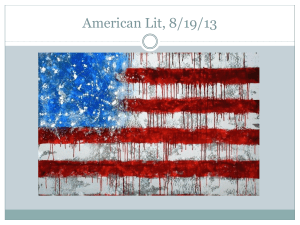 American Lit, 8/19/13 - Mr. B's American Lit Classes