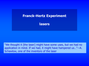 The Franck-Hertz* Experiment