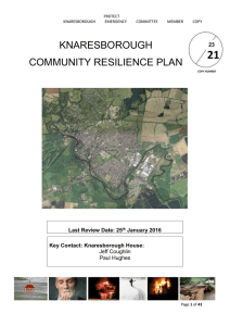 community resilience plan - Knaresborough Town Council