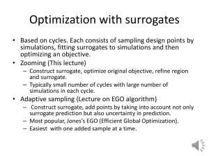 Introduction to surrogate based optimization