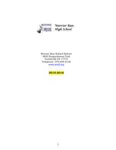Course Selection Handbook - Warrior Run School District