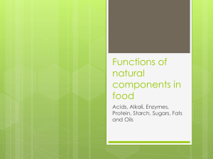 Functions of natural components in food
