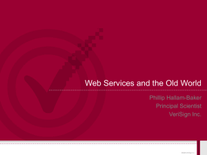 Web Services and the Old World
