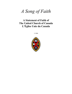 A Song of Faith - The United Church of Canada