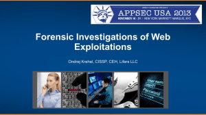 Forensic Investigations of Web Explotations