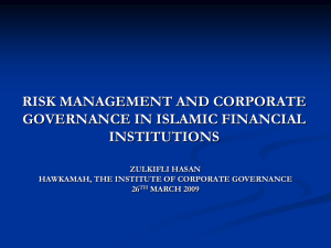 Why it is important to Islamic risk management