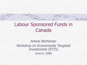 Labour Sponsored Funds in Canada