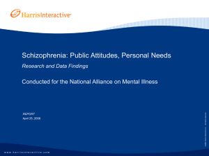 Schizophrenia Attitudes and Awareness Views of Sufferers