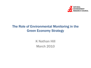 The Role of Environmental Monitoring in the Green Economy Strategy