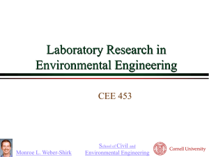 Laboratory Research in Environmental Engineering CEE 453