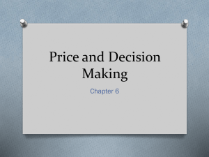 Price and Decision Making