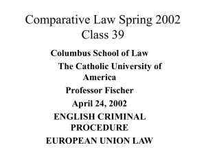 Comparative Law Class 39 - Catholic University of America