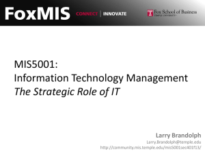 MIS5001: Information Technology Management