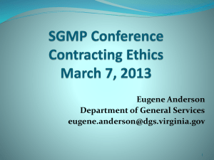 Contracting Ethics - Old Dominion Chapter