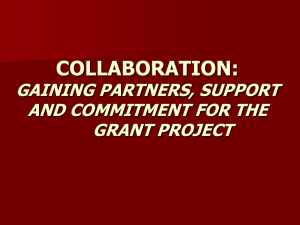 collaboration: gaining partners, support and commitment for the