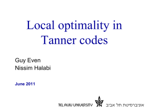 Local Optimality in Tanner Codes