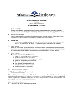 Introduction to Sociology - Arkansas Northeastern College