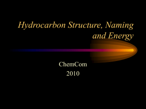 Hydrocarbon Structure, Naming and Energy