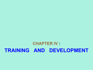 MPM – II , Semester – III Sub: Training and Development