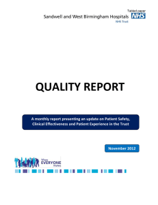 Quality Report – November 2012