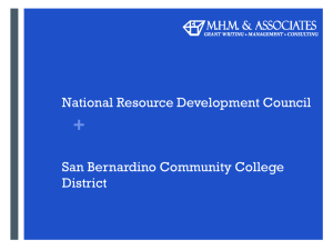 MHM Presentation - San Bernardino Community College District