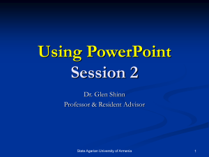 Using Power Point Session 2