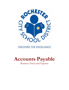 Travel Procedures - Rochester City School District