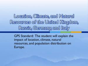 Location Climate Nat resources of Europe