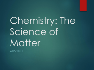 Chemistry: The Science of Matter