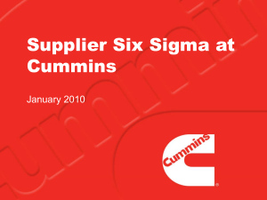 Supplier Six Sigma at Cummins