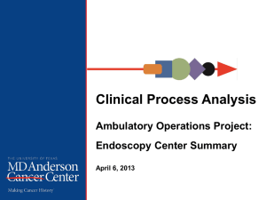 Clinical Process Analysis Ambulatory Operations Project