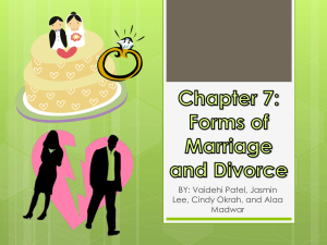 Chapter 7: Forms of Marriage and Divorce