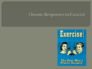 Chronic Responses to Exercise