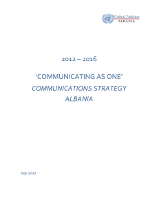 Albania - Communication Strategy