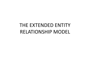 the extended entity relationship model - e