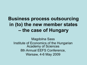 Business process outsourcing in (to) the new member states – the