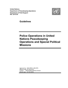 Guidelines Police Operations in United Nations Peacekeeping