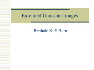Extended Gaussian Images