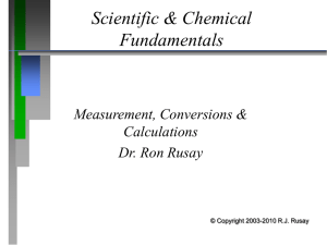Scientific & Chemical Foundations