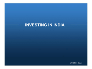 Investing in India - Department Of Industrial Policy & Promotion