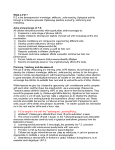 PE Policy 2014 - Wadworth Primary School